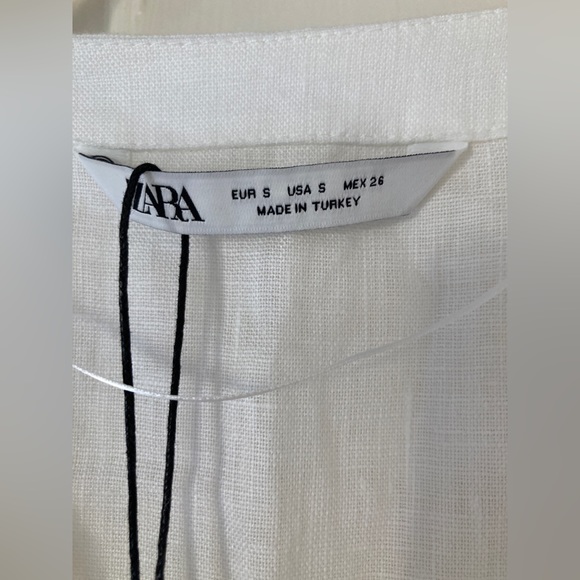 NWT ZARA 100% LINEN BOHO Tunic/Smock/ Shirt - Picture 6 of 8